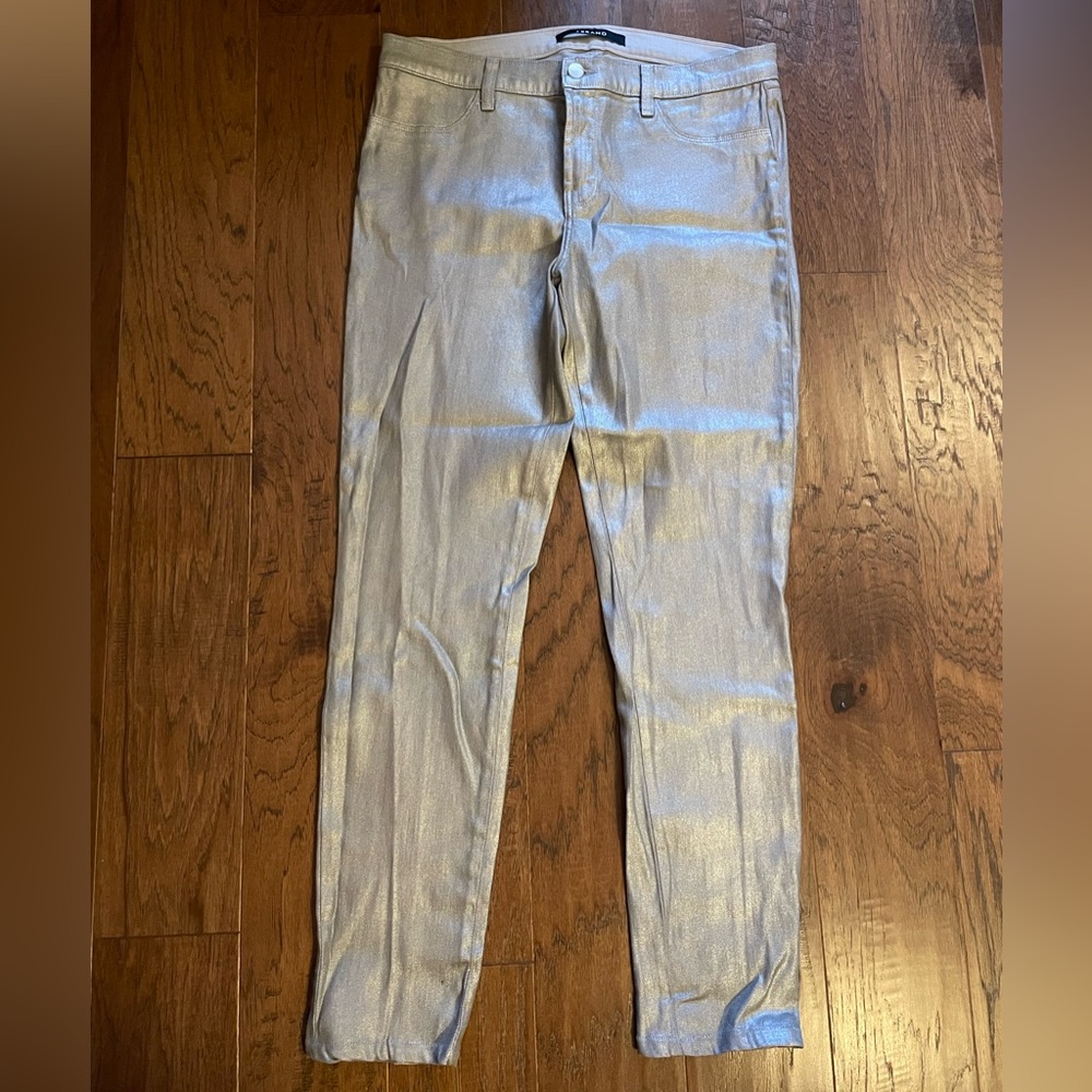 J BRAND Silver Sparkle Jeans Size 32